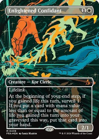 Enlightened Confidant Borderless 0439 Reality Fracture Magic card