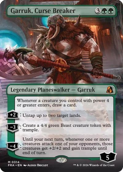 Garruk Curse Breaker Borderless Reality Fracture Magic card