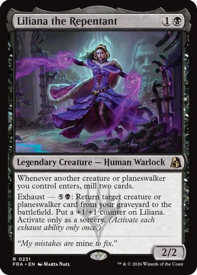 Liliana the Repentant Reality Fracture Magic card