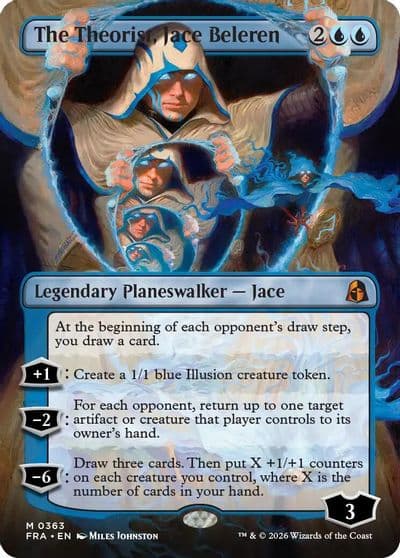 The Theorist Jace Beleren Borderless 0363 Reality Fracture Magic card
