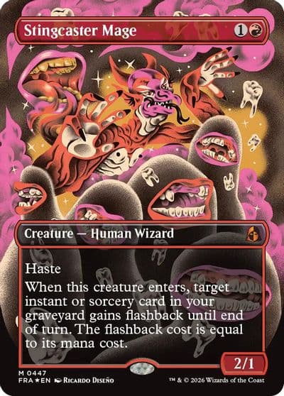 Stingcaster Mage Borderless 0447 Reality Fracture Magic card