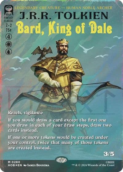 Bard King of Dale Borderless Surge Foil The Hobbit Magic card