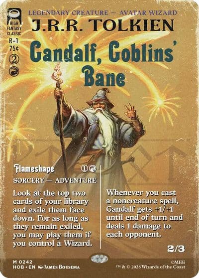 Gandalf Goblins Bane Borderless The Hobbit Magic card