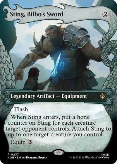 Sting Bilbos Sword Showcase The Hobbit Magic card
