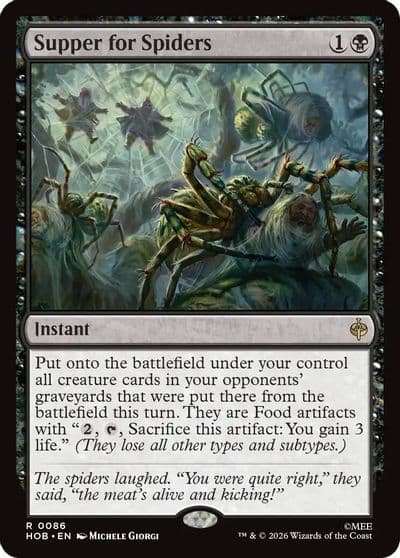 Supper for Spiders The Hobbit Magic card