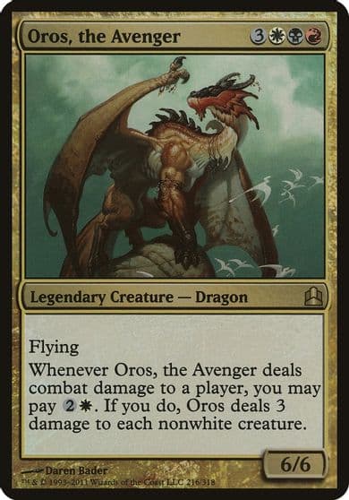 Oros the Avenger Commander Oversize Cards Magic card