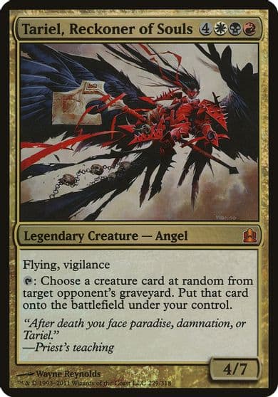 Tariel Reckoner of Souls Commander Oversize Cards Magic card