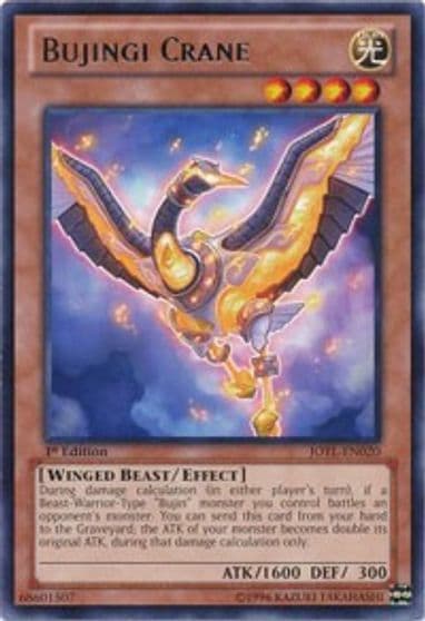 Bujingi Crane Judgment of the Light Yu-Gi-Oh! card