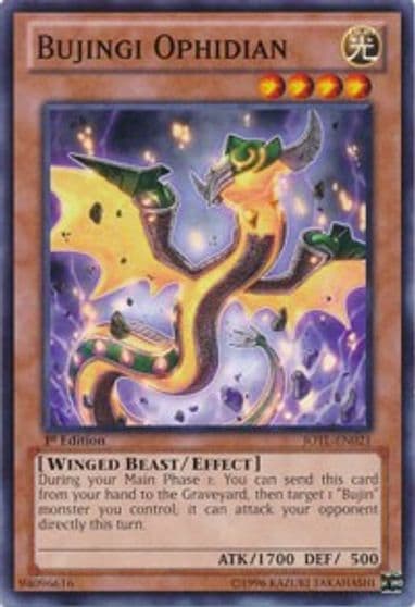 Bujingi Ophidian Judgment of the Light Yu-Gi-Oh! card