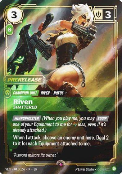 Riven Shattered Riftbound Organized Play Promotional Cards Riftbound card