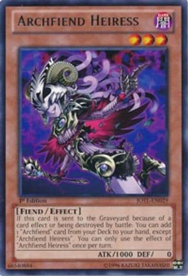 Archfiend Heiress Judgment of the Light Yu-Gi-Oh! card
