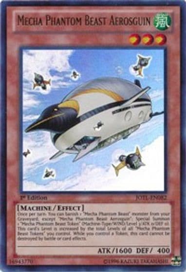 Mecha Phantom Beast Aerosguin Judgment of the Light Yu-Gi-Oh! card