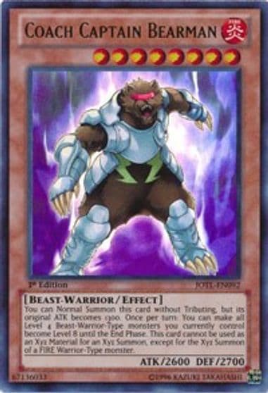 Coach Captain Bearman Judgment of the Light Yu-Gi-Oh! card