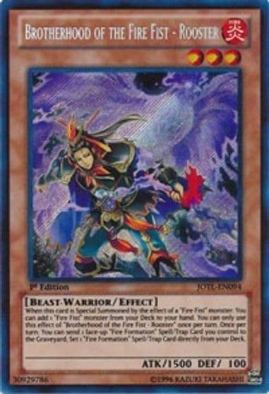 Brotherhood of the Fire Fist Rooster Judgment of the Light Yu-Gi-Oh! card