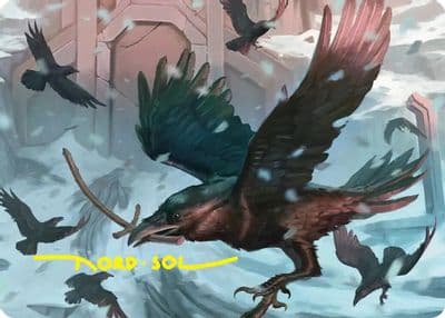 Ravenhill Flock Art Card Gold Stamped Signature Commander: The Hobbit Magic card