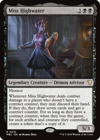Miss Highwater Mystery Booster: Commander Edition Magic card