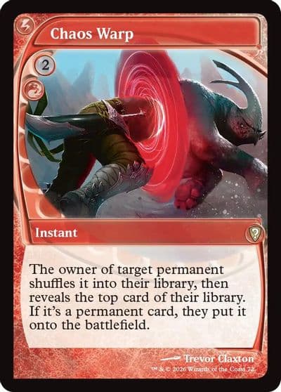 Chaos Warp Future Sight Mystery Booster: Commander Edition Magic card