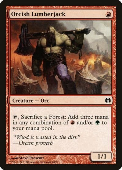 Orcish Lumberjack Duel Decks: Heroes vs. Monsters Magic card