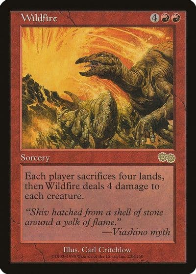Wildfire Urza's Saga Magic card