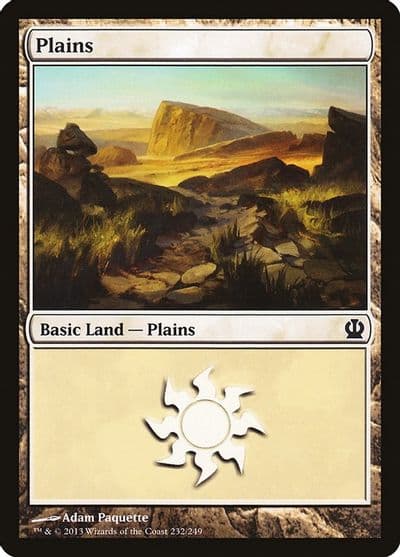 Plains 232 Theros Magic card