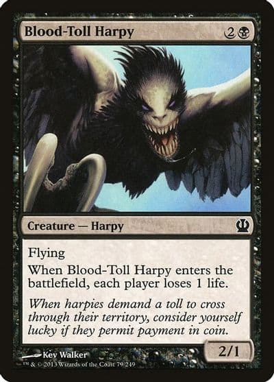 Blood Toll Harpy Theros Magic card