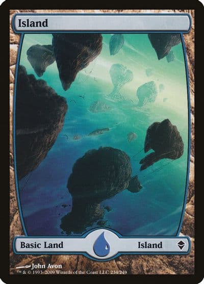 Island 234 Full Art Zendikar Magic card