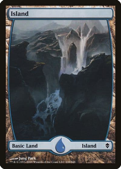 Island 235 Full Art Zendikar Magic card
