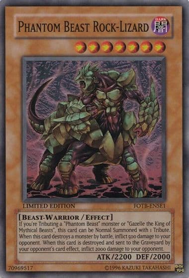Phantom Beast Rock Lizard Force of the Breaker Yu-Gi-Oh! card