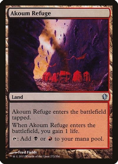 Akoum Refuge Commander 2013 Magic card