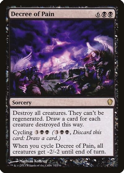 Decree of Pain Commander 2013 Magic card