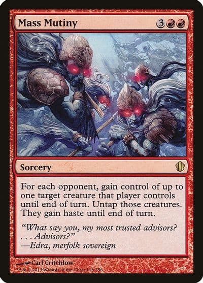 Mass Mutiny Commander 2013 Magic card