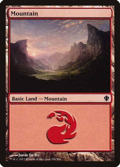 Mountain 350 Commander 2013 Magic card