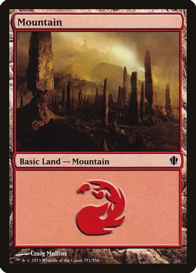 Mountain 351 Commander 2013 Magic card