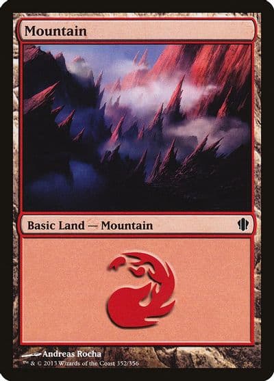 Mountain 352 Commander 2013 Magic card