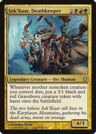 SekKuar Deathkeeper Commander 2013 Magic card