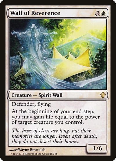 Wall of Reverence Commander 2013 Magic card