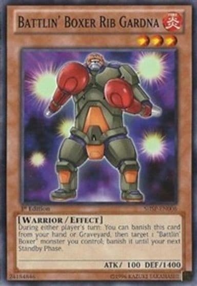 Battlin Boxer Rib Gardna Shadow Specters Yu-Gi-Oh! card