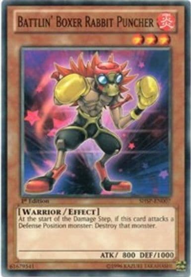 Battlin Boxer Rabbit Puncher Shadow Specters Yu-Gi-Oh! card