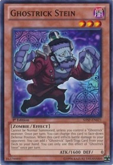 Ghostrick Stein Shadow Specters Yu-Gi-Oh! card