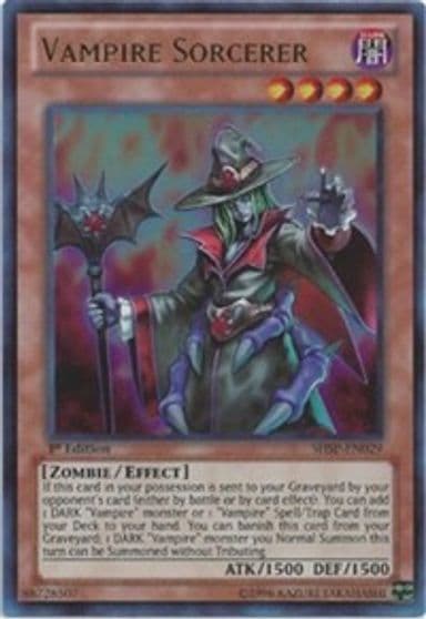 Vampire Sorcerer Shadow Specters Yu-Gi-Oh! card