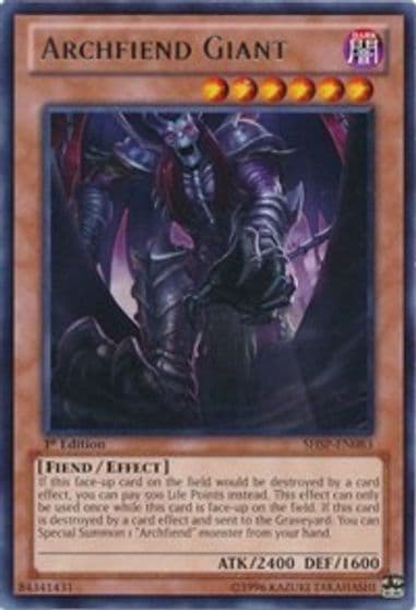 Archfiend Giant Shadow Specters Yu-Gi-Oh! card