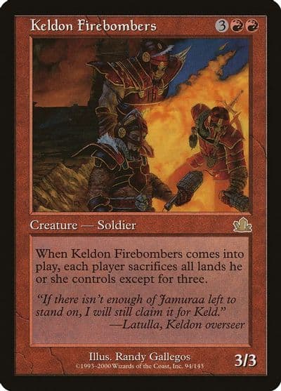 Keldon Firebombers Prophecy Magic card