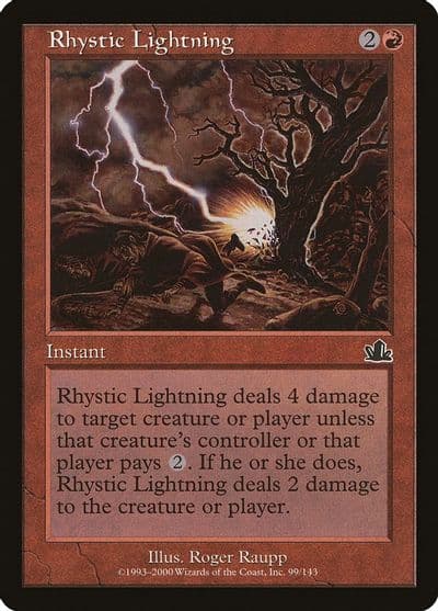 Rhystic Lightning Prophecy Magic card