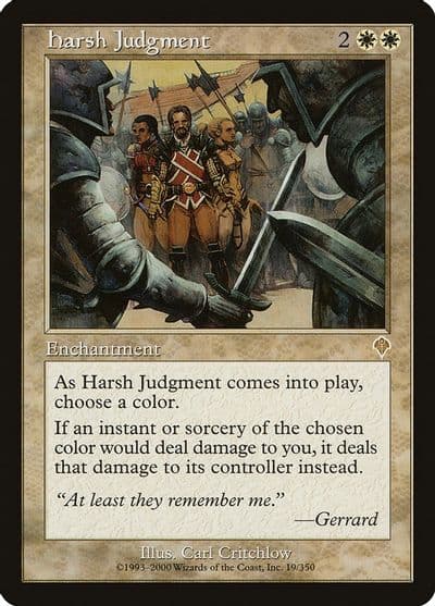 Harsh Judgment Invasion Magic card