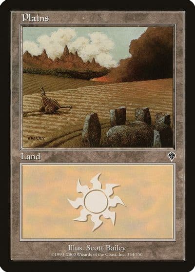 Plains 334 Invasion Magic card