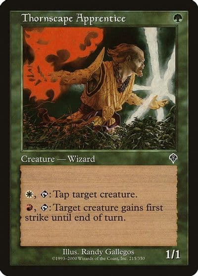 Thornscape Apprentice Invasion Magic card