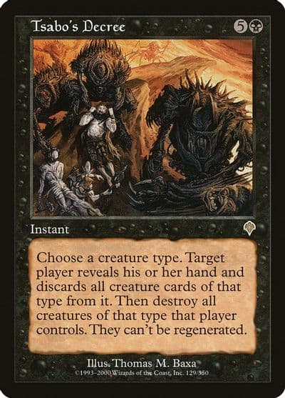 Tsabos Decree Invasion Magic card