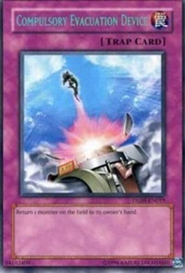 Compulsory Evacuation Device Blue Duelist League Promo Yu-Gi-Oh! card