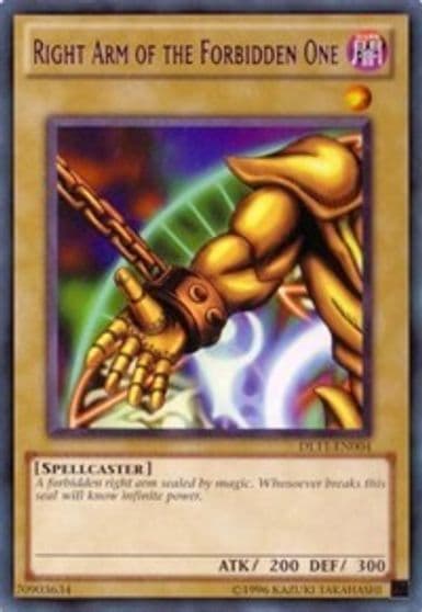 Right Arm of the Forbidden One Purple Duelist League Promo Yu-Gi-Oh! card