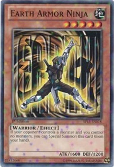 Earth Armor Ninja Starfoil Star Pack 2013 Yu-Gi-Oh! card